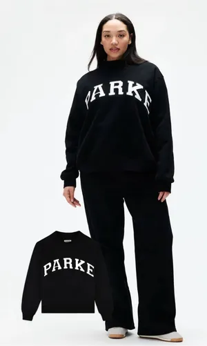 Parke Varsity Mockneck Black Sweatshirt Size S/M thumbnail 1