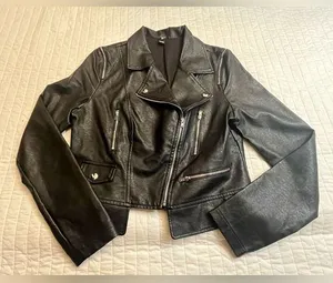 Windsor faux leather motorcycle jacket NWOT thumbnail 1