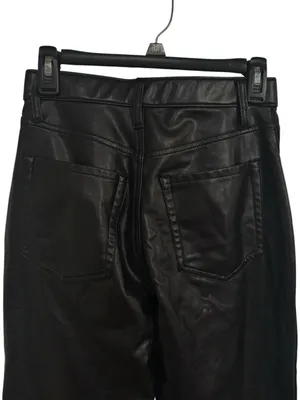 Abercrombie Curve Love Ankle Straight Ultra Hi-Rise Faux Leather Pants 28 thumbnail 6