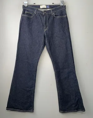 GAP Low Rise Flare Jeans Size 12 Dark Wash Denim Blue Jeans Y2K 2000s Classic thumbnail 1