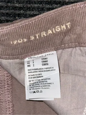 American Eagle NWT 90s Straight Dusty Rose Corduroy Pants Women’s Sz 2 SHORT thumbnail 8