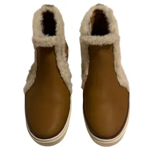 TOMS Women Brown Faux Shearling Trim Ankle Boots Slip On Sneaker Bootie 10018928 thumbnail 12