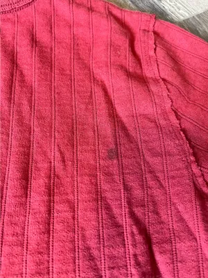 Aerie Off-Duty Pointelle Ribbed Shirt in Red thumbnail 7