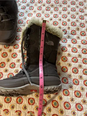 EUC The North Face Nuptse Purna Dusty Purple Faux Fur Winter Boots size 7.5 thumbnail 7