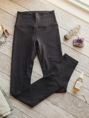 Prana Womens High Waisted Yoga Leggings Charcoal Gray XS Activewear Workout thumbnail 1