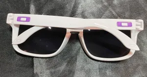 Oakley sunglasses white frame purple lettering purple pens thumbnail 1