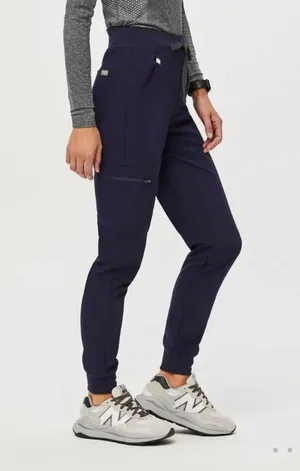 Figs Zamora Jogger High Waisted Scrub Pants Elastic Waist Navy Blue Medium Nurse thumbnail 2