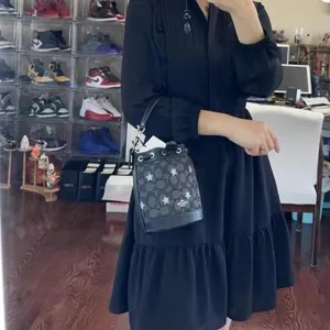 coach Mini Dempsey Bucket Bag In Signature Jacquard With Star Embroidery cp015 thumbnail 4