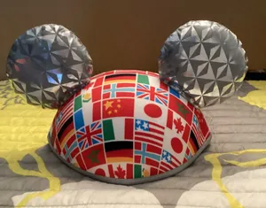 NWOT Disney Parks Epcot World Nation Country Flags Mickey Mouse Ears Hat thumbnail 1