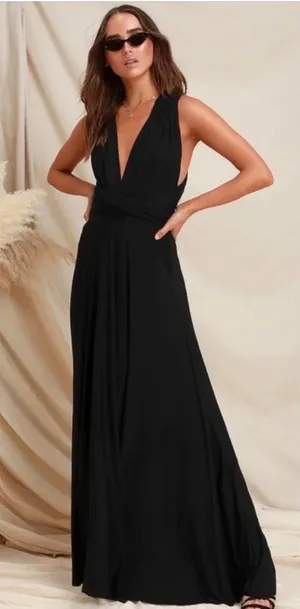 Lulus Black Maxi Dress  thumbnail 1