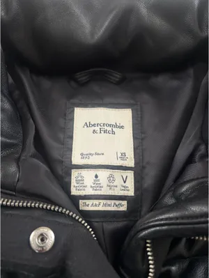 Abercrombie & Fitch Vegan Leather Black Jacket thumbnail 3