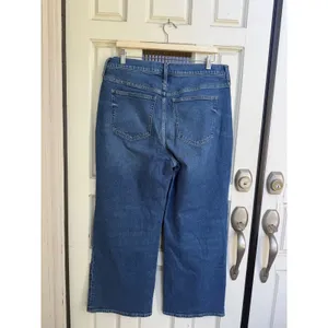 J.Crew Re-Imagined 96 Slim Wide Leg High Rise Indigo Jeans RF-96-IDG Size 32 thumbnail 2