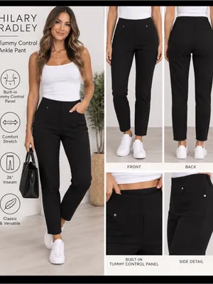 Hilary Radley Black Ankle-Length Tummy Control Pants thumbnail 2