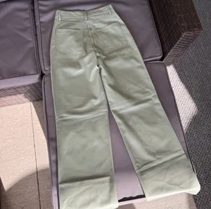 Zara Light Green Leather Pants thumbnail 5