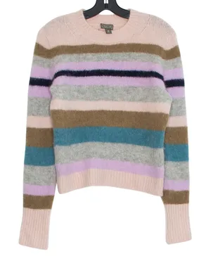 Point Sur J Crew Sweater Alpaca Merino Wool ASO Cottage Preppy Stripe Medium thumbnail 1