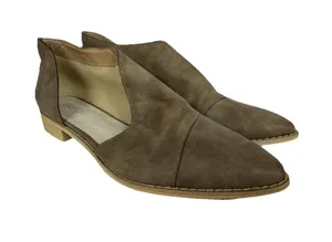 (RC) Women’s Taupe Suede Slip On Flats Low Heel Almond Toe Casual Comfort 10 thumbnail 1