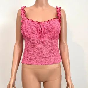 Urban Outfitters large Elsa lace ruffle front tie cami top TS 3668 thumbnail 7