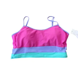 Salt + Cove Colorblock Bikini Top Pink Lavender Teal Size L Beachwear‎ NEW thumbnail 3