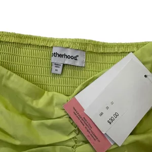 Motherhood Maternity XL Soft Lime Puff Sleeve Square Neck Smocked Top | 0130 thumbnail 6