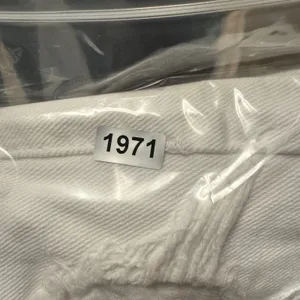 1971 | Zara Distressed High Rise Straight Leg Raw Hem White Jeans Womens‎ 8 thumbnail 8