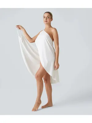 Halara Spaghetti Strap Crossover Cover Up Wrap InstantCool Dress-UPF50+ White M thumbnail 2