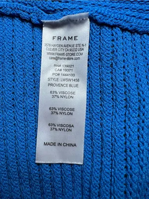 Frame Blue Knit Crop Tank - Women size medium thumbnail 4