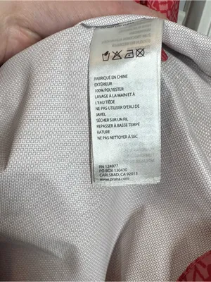 Prana Sunwashed Red Misty Geo Eliza Rain Jacket size medium‎ no belt Gorpcore thumbnail 5