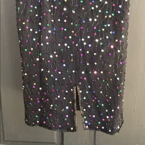Vintage Stenay Silk‎ Beaded Dress Black Size 6 thumbnail 6