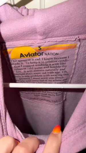Aviator Nation light purple hoodie thumbnail 2