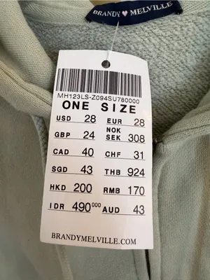 NWT Brandy Melville Light Sage Sleeveless Zip Hoodie Vest XS Small thumbnail 6