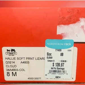 COACH Hallie Soft Print Lizard Heels thumbnail 9