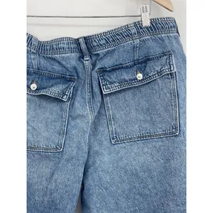 American‎ Eagle Womens Cargo Pocket Super High Rise Jogger Jeans Blue Sz 16 Bin9 thumbnail 8