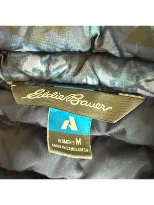 Eddie Bauer First Ascent Stormdown 800 Jacket Womens Medium Blue Goose Down Coat thumbnail 5