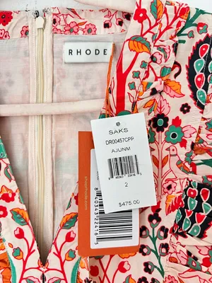 NWT Rhode Millie Mini‎ Dress Aura Jungle Print 100% Organic Cotton Size 2 thumbnail 10