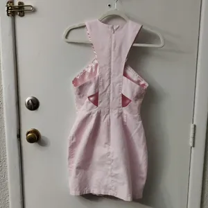 Nasty Gal Light Pink Sleeveless Cut Out Dress S Coquette Girl Pastel Mermaid thumbnail 4