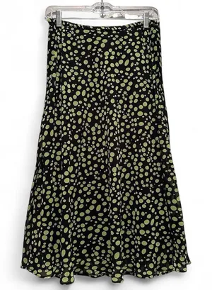 Drapers and Damons‎ Whimsygoth Polka Dot Midi Skirt Black Green Witchy Flowy 10 thumbnail 1