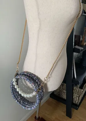 Retro clutch clear crossbody purse thumbnail 1