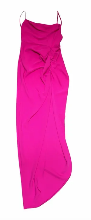 Amanda Uprichard Hot Pink Cowl Neck Maxi Dress – Small thumbnail 1