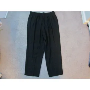 Vintage Maggie Barnes Dress Pants 20W Black Pleated Wide Leg‎ Trousers thumbnail 2
