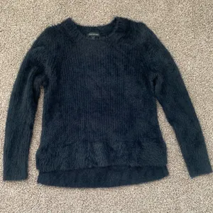 Banana republic eyelash ribbed black sweater thumbnail 1