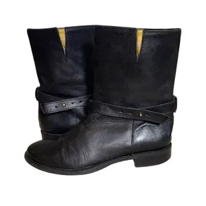 Madewell The Biker Black Leather Slip-On Moto Grunge Biker Ankle Boots Size 7.5 thumbnail 4