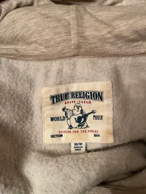 True Religion Half-Zip Rhinestone Hoodie thumbnail 5