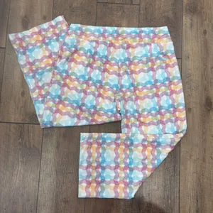 NIKE GOLF Multicolor Swirly Print Pull on Stretch Golf Pants Capri FitDry Large thumbnail 5