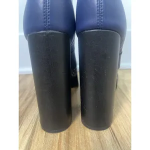 GUESS Sz 9M Caballa Platform Block Heel Dress Boot Blue GoGo Ecclectic Funky Y2K thumbnail 4