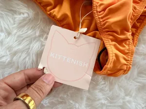 Kittenish Orange Bikini Set Size S thumbnail 2