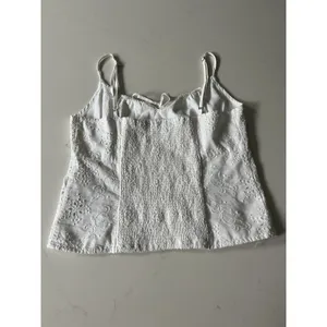 Abercrombie Fitch Womens Milkmaid Cottage Babydoll Tank Top Medium White Eyelet thumbnail 3