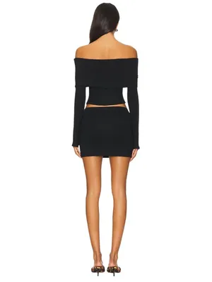 Superdown Marks Skirt in Black Small Womens Mini Jersey thumbnail 2