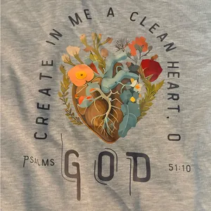 Women’s crewneck sweater 1x create in me a clean heart oh God thumbnail 2