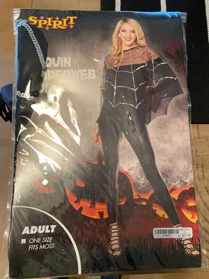 Spirit Halloween Sequin Spiderweb Poncho thumbnail 1