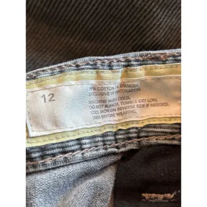 Ann Taylor LOFT Curvy Bootcut Corduroy Pants Gray Mid Rise Size 12 thumbnail 7